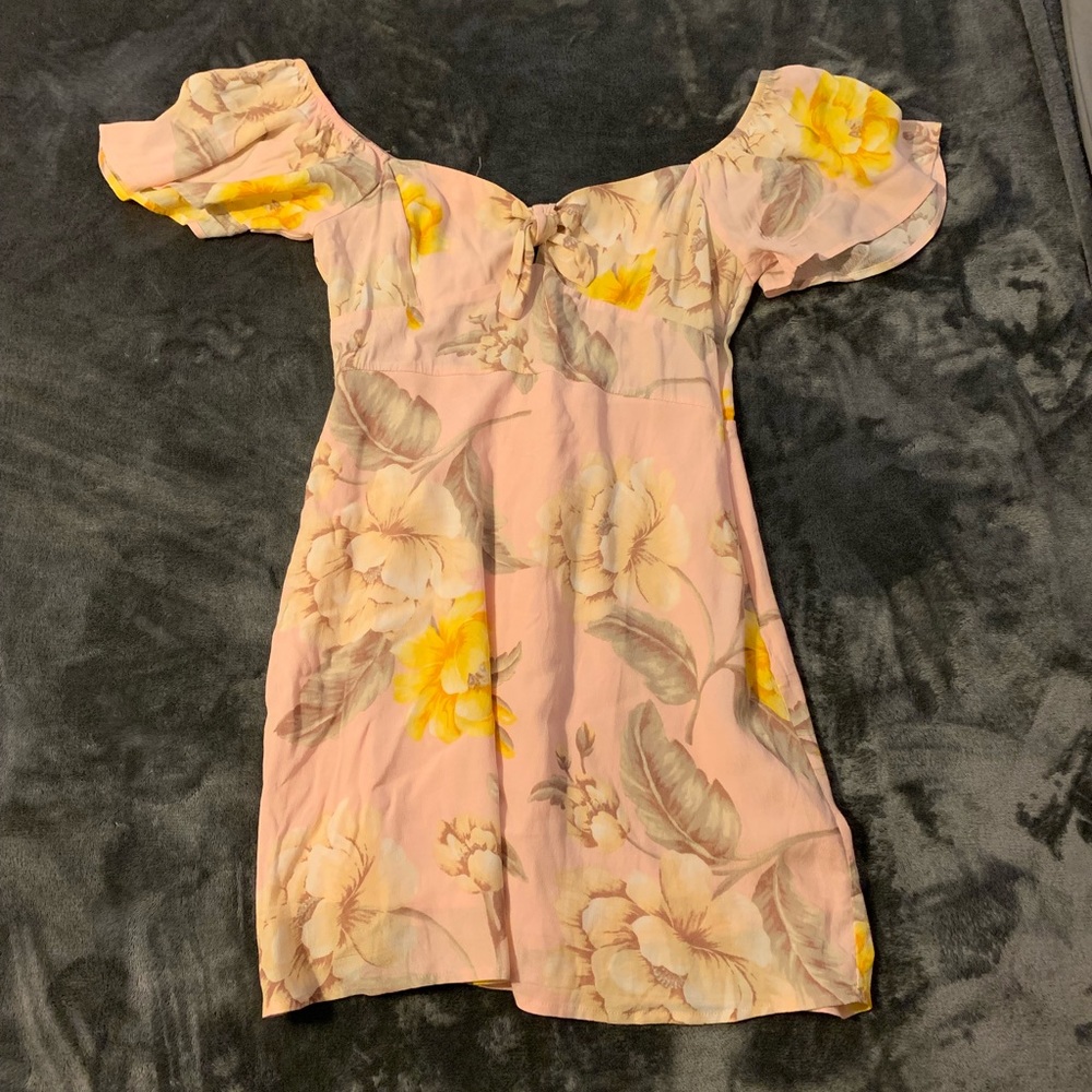 Pink floral dress